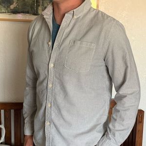 Gray pinstripes button up